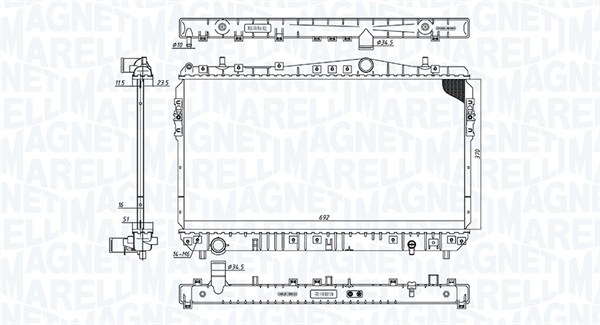 Радиатор охлаждения Chevrolet Lacetti/Daewoo Nubira 1.4/1.8 03-